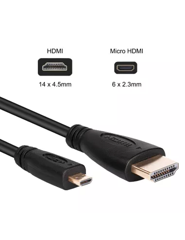 Micro HDMI to HDMI 4K standard cable - Video broadcast to TV-pr...
