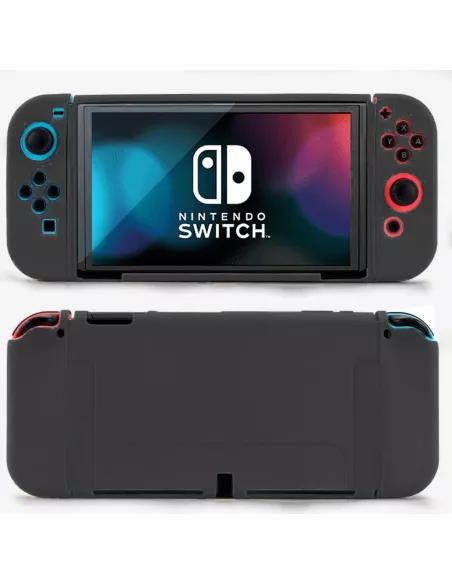 LSR Silicone Soft Touch Nintendo Switch OLED Case - Black | Ibroz