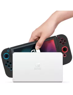 Coque LSR Silicone Soft Touch Nintendo Switch OLED - Noire | Ibroz 2