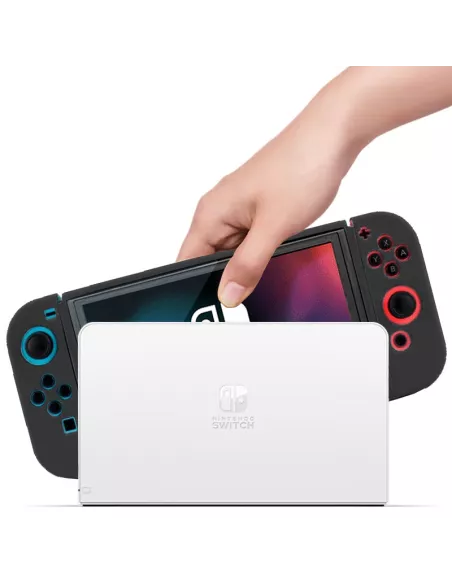 LSR Silicone Soft Touch Nintendo Switch OLED Case - Black | Ibroz