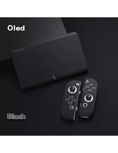 LSR Silicone Soft Touch Nintendo Switch OLED Case - Black | Ibroz