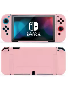 Coque LSR Silicone Soft Touch Nintendo Switch OLED - Rose | Ibroz