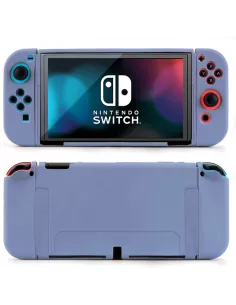 Coque LSR Silicone Soft Touch Nintendo Switch OLED - Bleu gris | Ibroz
