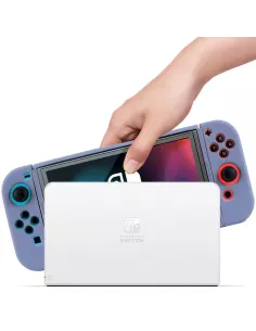 Coque LSR Silicone Soft Touch Nintendo Switch OLED - Bleu gris | Ibroz 2