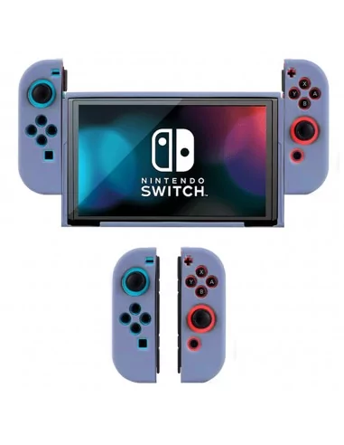 Coque LSR Silicone Soft Touch Nintendo Switch OLED - Bleu gris