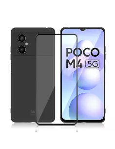 Xiaomi Poco M4 (5G) LSR Liquid Silicone Case + Silicone Screen Protector...