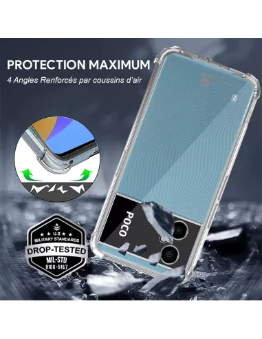 Xiaomi Poco M4 (5G) Shockproof Case + 9H Screen Protector Pack - Tr...