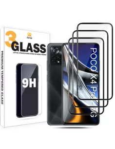 Lot de 3 Protections écran pour Xiaomi Poco X4 Pro en verre trempé ...