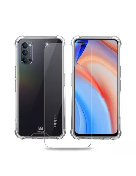 Oppo Reno 4 Pro (5G) - Shockproof Case + Screen Protector Pack 9H |...