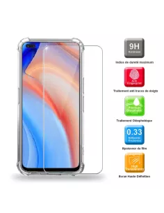 Oppo Reno 4 Pro (5G) - Shockproof Case + Screen Protector Pack 9H |... 2