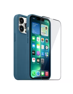 Apple iPhone 13 Pro Max Liquid Silicone Case + 9H Tempered Glass (5D... 2