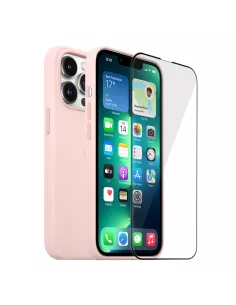 Apple iPhone 13 Pro Max Coque Liquid Silicone + Verre Trempé 9H (5D... 2