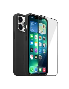 Apple iPhone 13 Pro Max Coque Liquid Silicone + Verre Trempé 9H (5D... 2