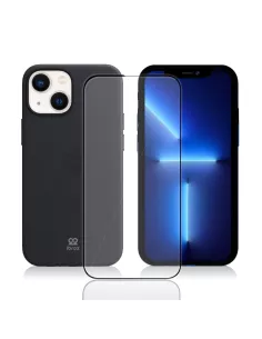 Apple iPhone 13 Mini Liquid Silicone Case + 9H Tempered Glass (5D) -...