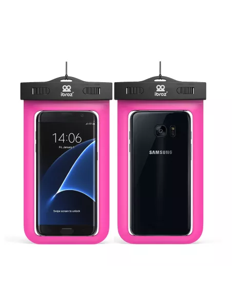 Pochette Housse de transport étanche IPX8 30 mètres - Rose | Ibroz