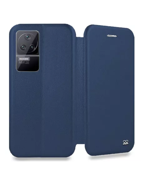 Xiaomi Poco F4 (5G) Etui Cuir Folio Clam - Bleu cosmos | Ibroz