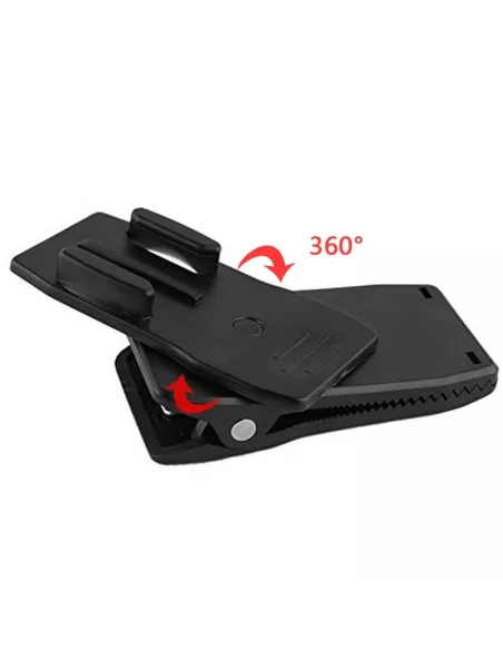 Rotating clip for Gopro with quick-release base for m...