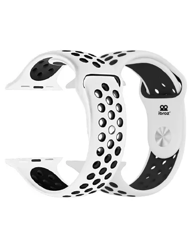 Set of 2 Sport Bands Apple Watch 7, 6, SE, 5, 4, 3 - Black and White...