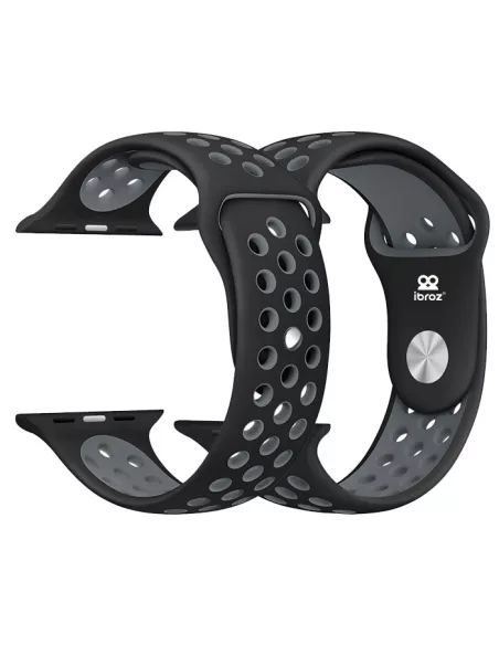 Set of 2 Sport Bands Apple Watch 7, 6, SE, 5, 4, 3 - Black and White...