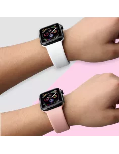 Lot de 2 Bracelets Sport Apple Watch 7, 6, SE, 5, 4, 3 - Blanc et R... 2