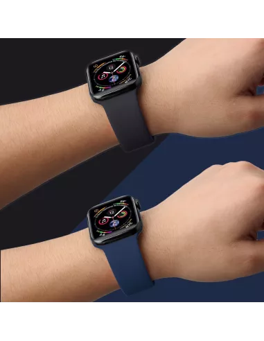Set of 2 Apple Watch 7, 6, SE, 5, 4, 3 Sport Bands - Navy Blue...