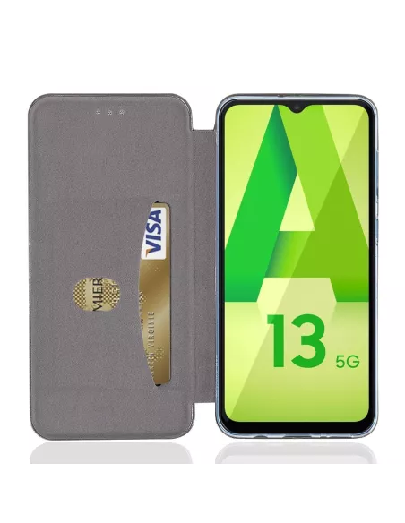 Samsung Galaxy A13 (5G) Leather Case Folio Clam - Cosmos Blue | Ibroz