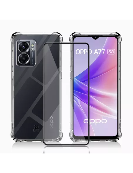 Oppo A77 Shockproof Case + 9H Screen Protector Pack - Transparent | ...