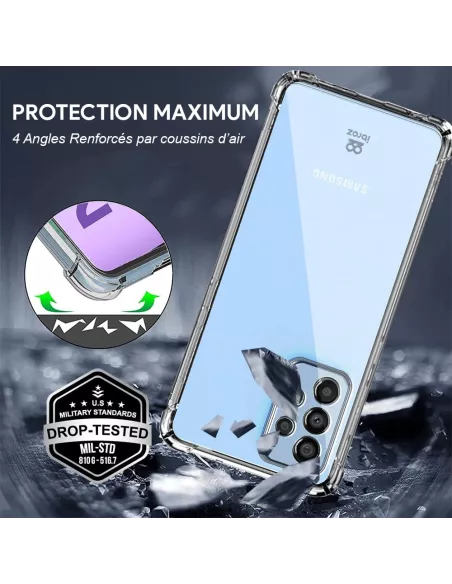 Samsung Galaxy A23 (5G) Shockproof Case + 9H Screen Protector Pack -...