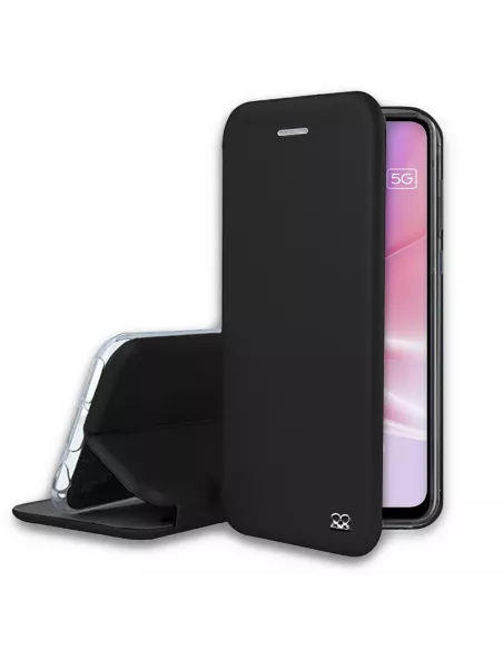 Oppo A77 (5G) Leather Case Folio Clam - Black | Ibroz