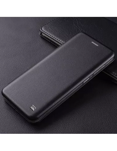 Oppo A77 (5G) Leather Case Folio Clam - Black | Ibroz