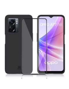 Oppo A77 (5G) Coque LSR Liquid Silicone + Protection écran en verre...