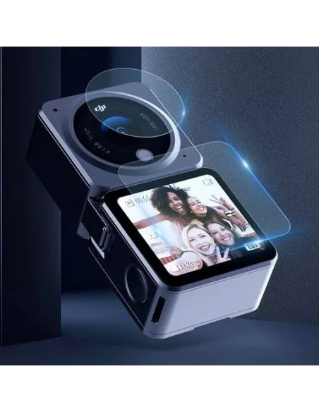 Lot de 6 protections écrans 2 + 4 pour objectif et écran DJI Action...