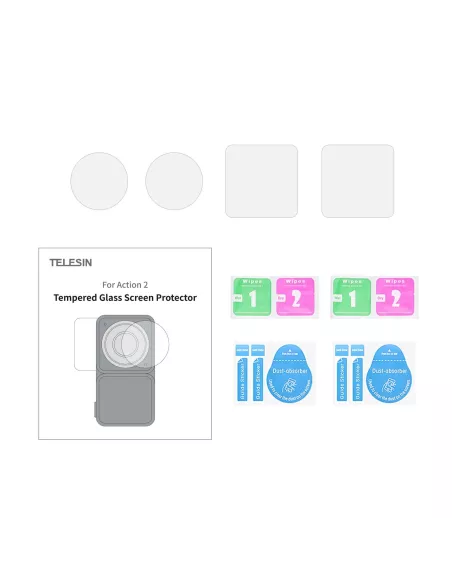 Set of 4 lens and screen protectors for DJI Action 2 | I...