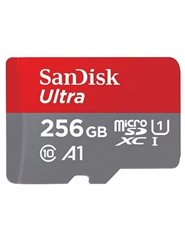 Carte Mémoire SanDisk 256 Go MicroSD XC Ultra + Adaptateur SDe 10, U1, Homologuée A1