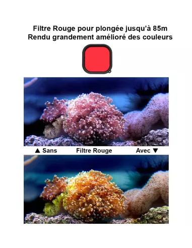 Red filter for GoPro Hero 8 / 8 Black waterproof housing | Ibroz