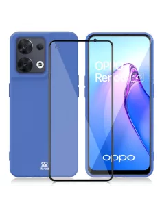 Oppo Reno 8 (5G) LSR Liquid Silicone Case + Glass Screen Protector...