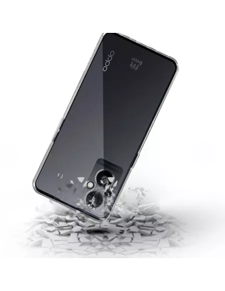 Oppo Reno 8 Lite Shockproof Case + 9H Screen Protector Pack - Transp...