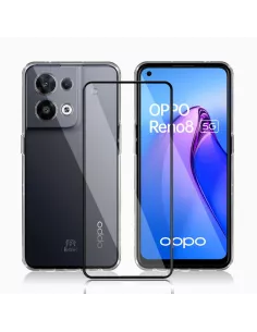 Oppo Reno 8 (5G) Pack Coque Antichoc + Protection Ecran 9H - Transp...