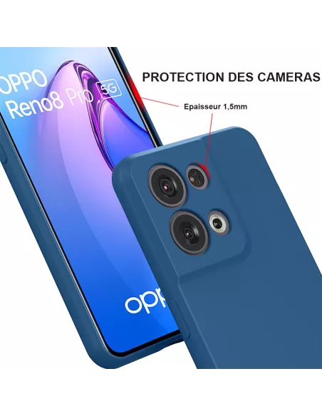 Oppo Reno 8 Pro (5G) Coque LSR Liquid Silicone + Protection écran e...