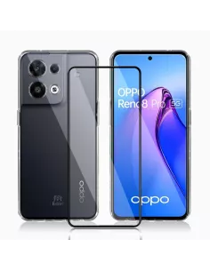 Oppo Reno 8 Pro (5G) Shockproof Case + 9H Screen Protector Pack - Tr...