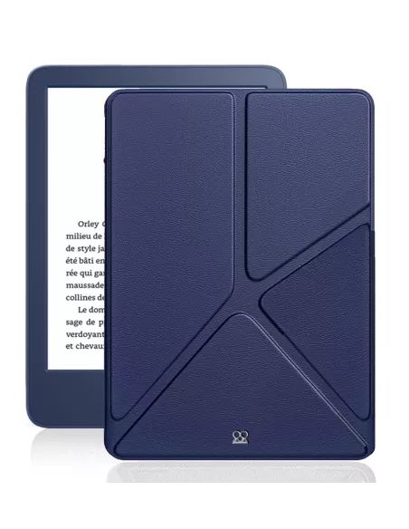 Amazon Kindle 6" (11ème Gén - 2022) Etui Cuir Origami - Bleu | Ibroz