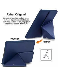 Amazon Kindle 6" (11th Gen - 2022) Origami Leather Case - Blue | Ibroz 2