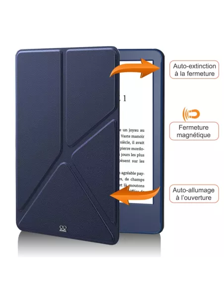 Amazon Kindle 6" (11th Gen - 2022) Origami Leather Case - Blue | Ibroz