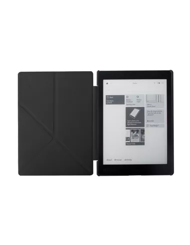 Etui cuir Origami KOBO Aura H2O (2nd Edition) - Noir | Ibroz
