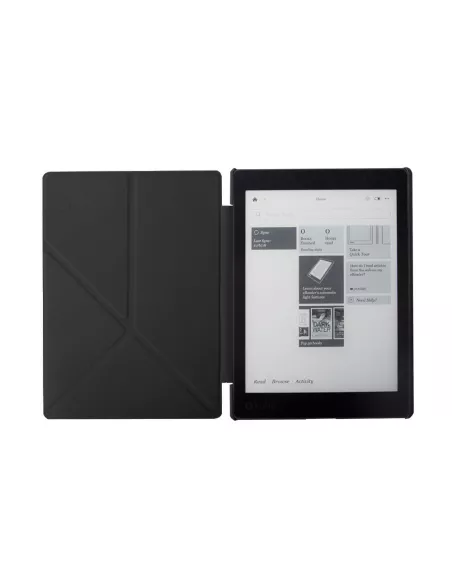 Origami Leather Case KOBO Aura H2O (2nd Edition) - Black | Ibroz