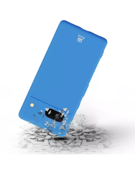 Google Pixel 7 Liquid Silicone Case + 9H Screen Protector - Blue R...