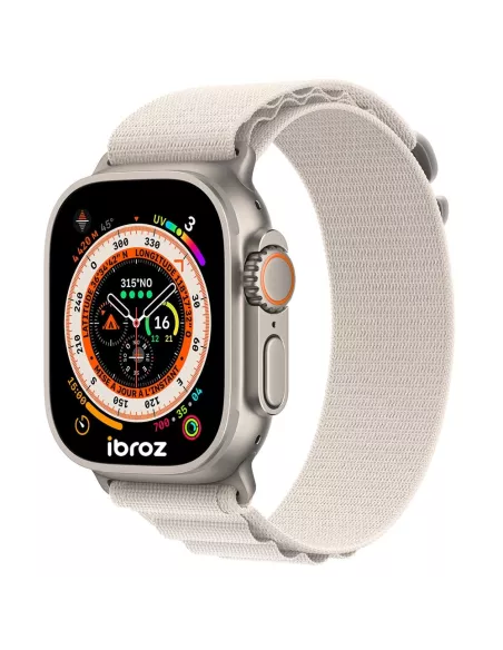 Bracelet Alpine Apple Watch Ultra, 8, 7, 6, SE, 5, 4, 3 - Blanc Ecr...