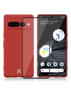 Google Pixel 7 Pro Coque Liquid Silicone + Protection Ecran 9H - Ro...