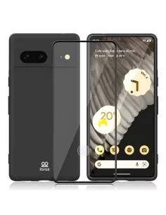 Google Pixel 7 Coque Liquid Silicone + Protection Ecran 9H - Noir |...