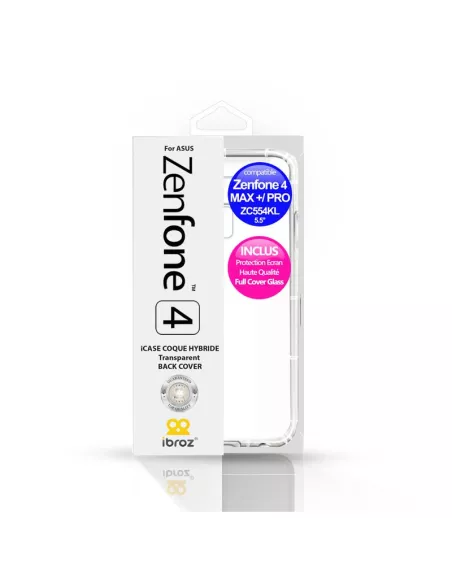 Zenfone 4 Max PLUS (ZC554KL) - Pack Coque antichocs + Protection éc...